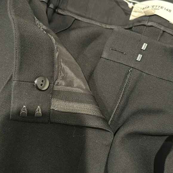 Lafayette 148 New York PLUS-SIZE WOOL-SILK CREPE GATES PANT size 18 - Picture 5 of 12